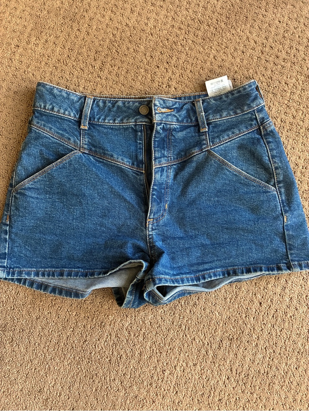 Guess High-Waist Blue Denim Shorts